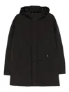 Add Hooded Coat In Black