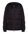 Add Dark Blue Down Jacket In Black