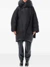 Add Hooded Oversized Coat In Black