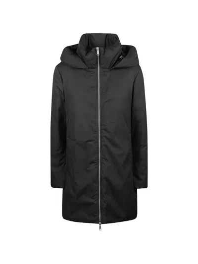 Add Hooded Ped Coat In Black