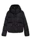 Add Hooded Puffer Jacket In Black