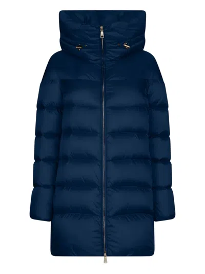 Add Hooded Puffer Jacket In Blue