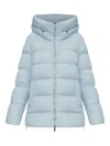 Add Hooded Puffer Jacket In Blue