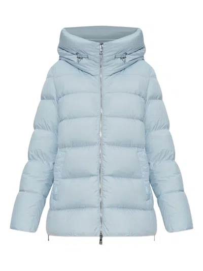 Add Hooded Puffer Jacket In Blue