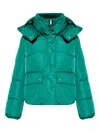 Add Hooded Puffer Jacket In Green