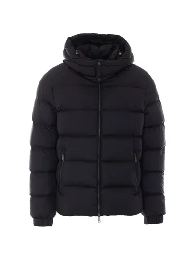 Add Hooded Quilted Jacket In Black