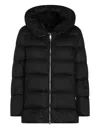 Add Hooded Zip Coat In Black