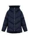 Add Hooded Zip Jacket In Blue