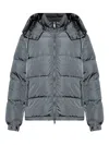Add Hooded Zip-up Ped Jacket In Gray