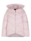 Add Chevron-quilted Puffer Jacket In Pink