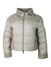 Add Fleece Down Jacket In Beige