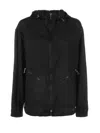 Add Black Jacket With Zip And Hood In Black