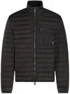 Add Quilted Black Jacket With High Collar In Black
