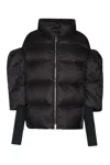 Add Puff-sleeve Quilted Puffer Jacket In Black