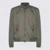 Add High Neck Bomber Jacket In Green