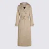 Add Beige Cotton Trench Coat In Brown