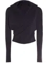 Add Knit Hooded Top Clothing In Blue