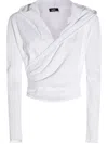 Add Knit Hooded Top Clothing In White