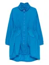 Add Logo-embroidered Coat In Blue