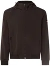 Add Drawstring Hood Jacket With Logo Patch In Black