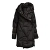 Add Matte Finish Short Quilted Jacket With Adjustable Features In Black