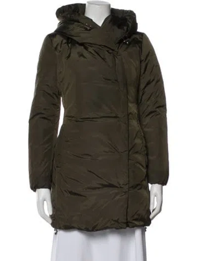 Pre-owned Add Nylon Down Jacket In Green