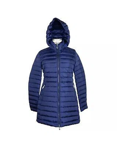 Pre-owned Add Nylon Jacket With Real Down Ping And Removable Hood - Outerwear - Blue