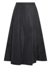 Add Panelled Midi Skirt In Black