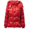 Add Red Polyamide Full-length Jacket In Red