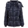 Add Down Jacket With Removable Hood  In Blue