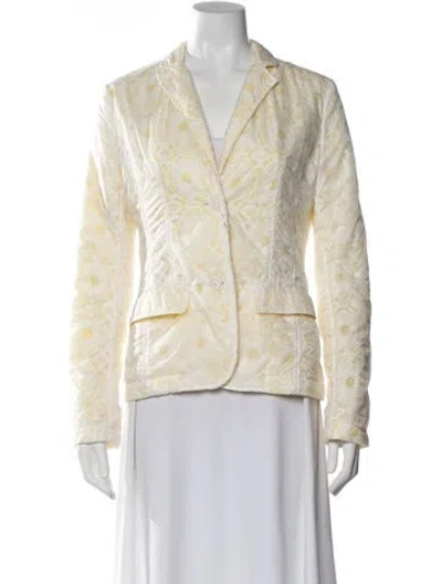 Pre-owned Add Printed Blazer In Neutral