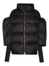 Add Puff-sleeve Quilted Puffer Jacket In Black