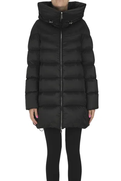 Add Quilted Down Jacket In Black