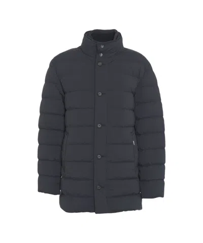 Add Quilted Down Jacket In Black