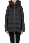 Add Quilted Down Jacket In Black