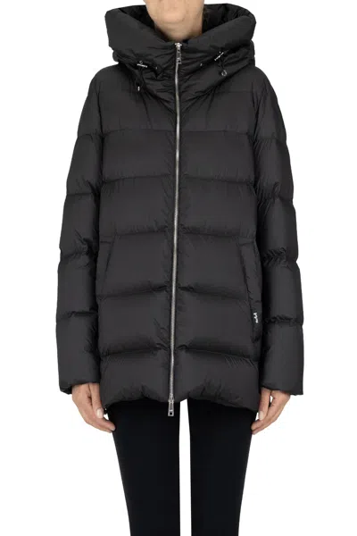 Add Quilted Down Jacket In Black