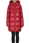 Add Quilted Down Jacket In Red