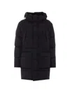 Add Black Quilted Long Polyamide Down Coat In Black