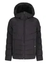 Add Quilted Hooded Jacket In Black
