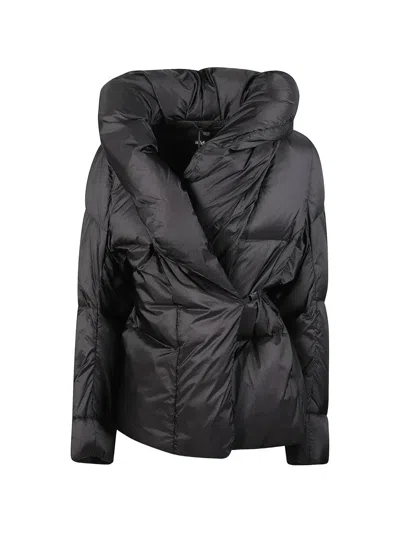 Add Quilted Hooded Jacket In Black