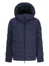 Add Quilted Hooded Jacket In Blue