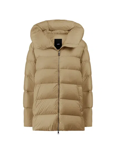 Add Quilted Hooded Puffer Jacket In 뉴트럴