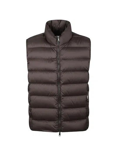 Add Quilted Ped Gilet In Brown