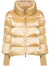 Add Quilted Puffer Jacket In Gold