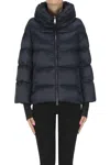 Add Quilted Short Down Jacket In Blue