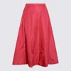 Add Logo-embroidered A-line Skirt In Red
