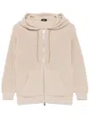 Add Ribbed Hoodie In Neutrals