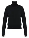 Add Roll-neck Knit Sweater In Black