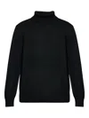 Add Roll-neck Merino Sweater In Black