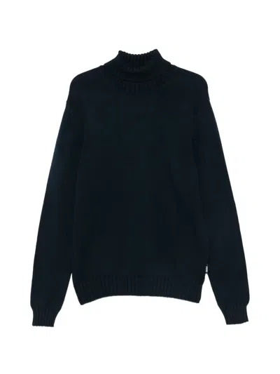 Add Roll-neck Ribbed-trim Sweater In Black